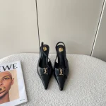 Letter Buckle Cutout High Heel Sandals-box - Image 7