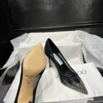 Mesh Rhinestone Pointed Toe Shoes-box - Image 5