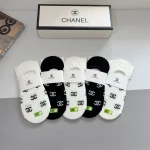 Bamboo cotton breathable no-show socks-5 Pairs/Box - Image 4