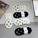 Bamboo cotton breathable no-show socks-5 Pairs/Box