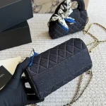 Dark indigo denim with tan stitching-box - Image 9