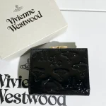 Black and gold patent leather embossed wallet-box - Image 3