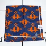 Blue and yellow Saturn all-over print scarf-no box - Image 2