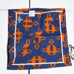 Blue and yellow Saturn all-over print scarf-no box - Image 7