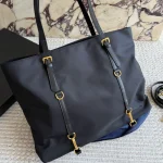 Black and Gold Nylon Tote Bag-no box - Image 9