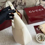 Warm off-white full-grain leather paired with vintage antique gold hardware-box - Image 3