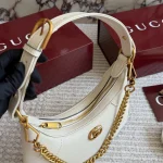 Warm off-white full-grain leather paired with vintage antique gold hardware-box - Image 9