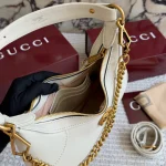 Warm off-white full-grain leather paired with vintage antique gold hardware-box - Image 8