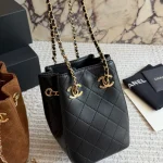 Quilted mini bucket bag: Blending classic elegance with effortless style into your everyday life-box - Image 4