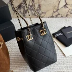 Quilted mini bucket bag: Blending classic elegance with effortless style into your everyday life-box - Image 9
