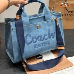 Denim Embroidered Tote Bag-no box - Image 11