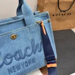 Denim Embroidered Tote Bag-no box - Image 9