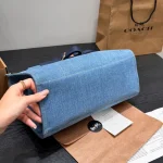 Denim Embroidered Tote Bag-no box - Image 7