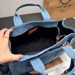 Denim Embroidered Tote Bag-no box - Image 4