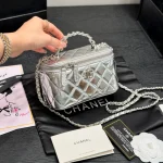 New Metal Handle Rhinestone Bag-box