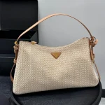 Woven Straw Underarm Tote / Beach Bag-no box