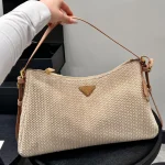 Woven Straw Underarm Tote / Beach Bag-no box - Image 10