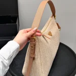 Woven Straw Underarm Tote / Beach Bag-no box - Image 9