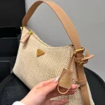 Woven Straw Underarm Tote / Beach Bag-no box - Image 8