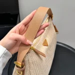 Woven Straw Underarm Tote / Beach Bag-no box - Image 3