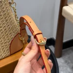New Woven Raffia Square Bucket Bag-box - Image 3