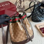 Standout drawstring bucket bag with a unique design-box - Image 2