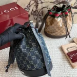 Standout drawstring bucket bag with a unique design-box - Image 4