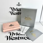 High-end apricot croc-print wallet, complete with luxury gift box - Image 2