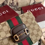 GG Small Saddle Bag. Classic Coffee Color, super cute size-box - Image 10