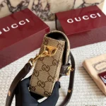 GG Small Saddle Bag. Classic Coffee Color, super cute size-box - Image 8