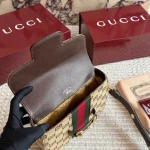 GG Small Saddle Bag. Classic Coffee Color, super cute size-box - Image 4