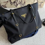 Black and Gold Nylon Tote Bag-no box - Image 4