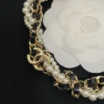 Leather-wrapped chain pearl rope necklace-box - Image 6