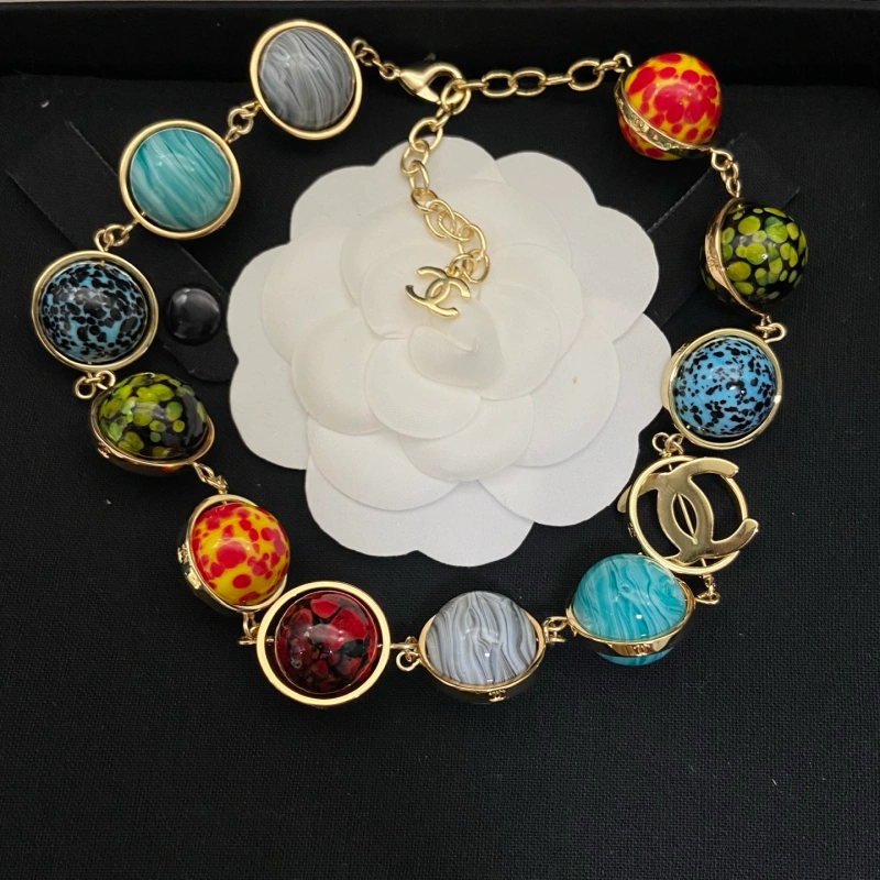 13426587248686000 New Double C colorful planet necklace -box - Image 1
