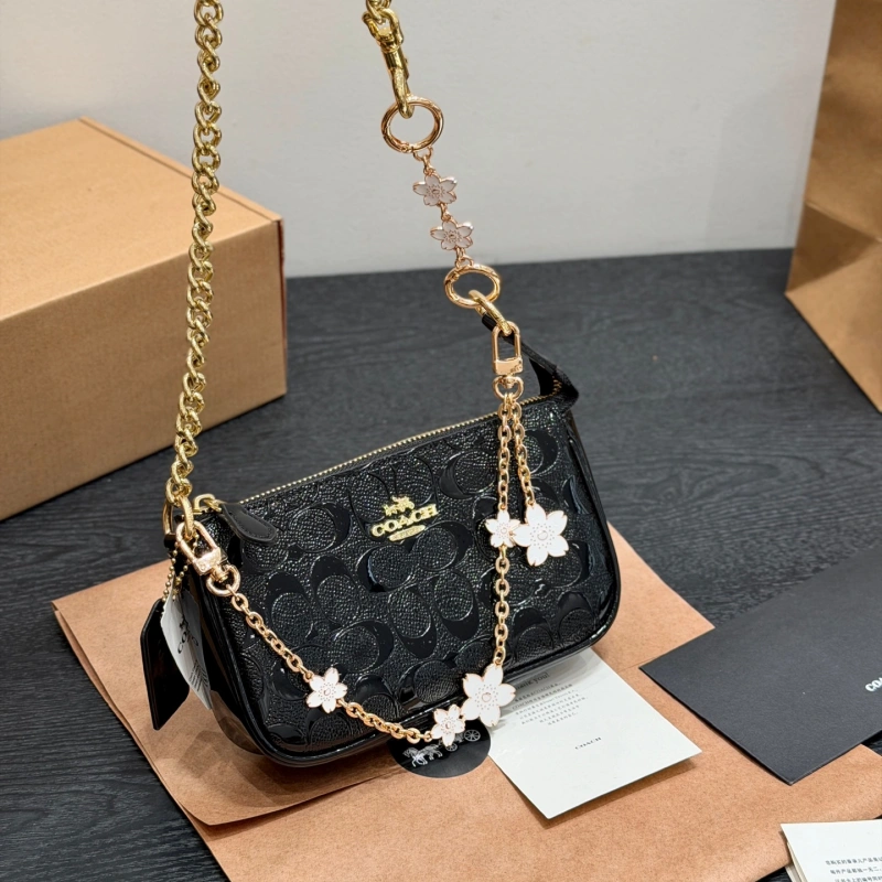 13426760612871600 Mini Embossed Patent Leather Mahjong Bag-box - Image 1