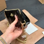 Mini Embossed Patent Leather Mahjong Bag-box - Image 5