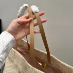 Straw Woven Tote Bag, Single-Shoulder Shopping Bag-no box - Image 4