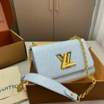 Ostrich-embossed Twist Lock Bag-box - Image 2