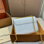 Ostrich-embossed Twist Lock Bag-box - Image 8