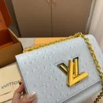 Ostrich-embossed Twist Lock Bag-box - Image 5