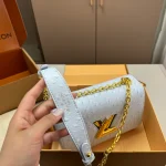 Ostrich-embossed Twist Lock Bag-box - Image 4