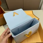 Ostrich-embossed Twist Lock Bag-box - Image 3