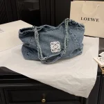 Denim Chain Tote Bag-no box - Image 2