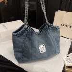 Denim Chain Tote Bag-no box - Image 10