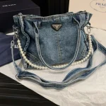 Denim Pearl Tote Bag-box - Image 4