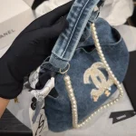 Denim Pearl Tote Bag-nobox - Image 8