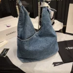 Denim Pearl Tote Bag-nobox - Image 6