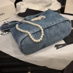 Denim Pearl Tote Bag-nobox - Image 5