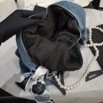 Denim Pearl Tote Bag-nobox - Image 3