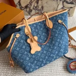 Vintage Denim Monogram Pet Tote Bag | The Ultimate Luxury Bag for Pet Owners-box - Image 6